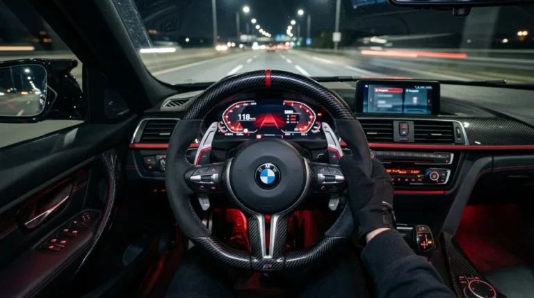 طارة M-Performance كاربون بالباديل شيفت وشاشة عدادات ديجيتال 6WB بي إم دبليو F30