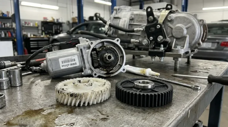 موتور فتيس غرز BMW وترس علبة الدبل المتآكل بجوار الترس المقوى الجديد لمبة 4x4