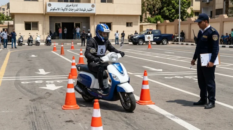 تكلفة وإجراءات استخراج رخصة دراجة نارية وسكوتر في مصر 2026: الأوراق واختبار المرور