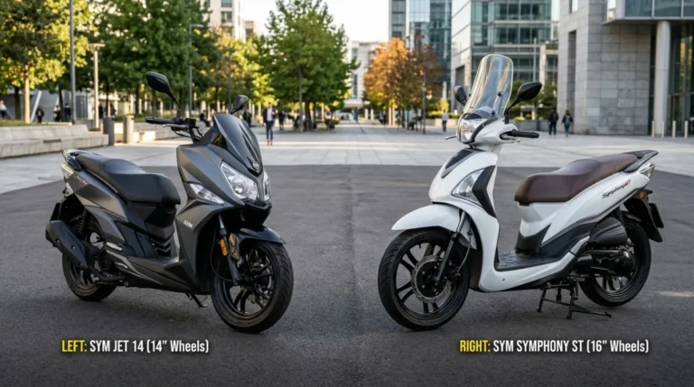 مقارنة سكوتر SYM Jet 14 ضد Symphony ST في مصر العيوب والمميزات والمطبات